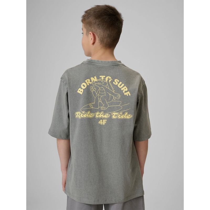 Boy's cotton T-shirt 4F 4F4FJRSS26TTSHM3906-25S