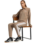 Women's adidas Essentials 3-Stripes Fleece Slim Pants Beige KF8317