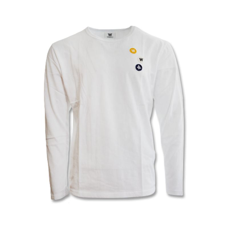 Wood Wood Mel Patches Longsleeve White blouse - 10235402-2323-White Odzież/Odzież na co dzień Your Sports Performance