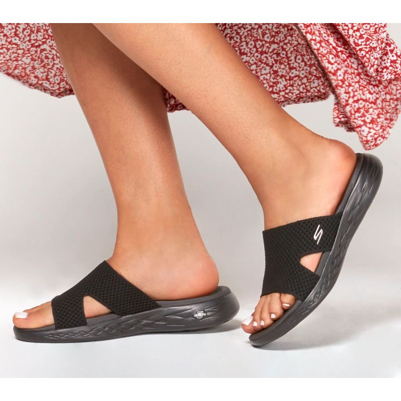 Skechers ON-The-GO 600 Flip-Flops - Oceanside W 140003-BBK Footwear/Lifestyle/Skechers Skechers