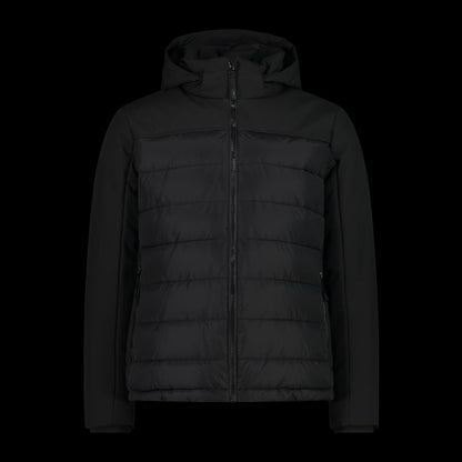 CMP men's winter jacket with hood, sports, insulated, black (34K0147/E910) CMP