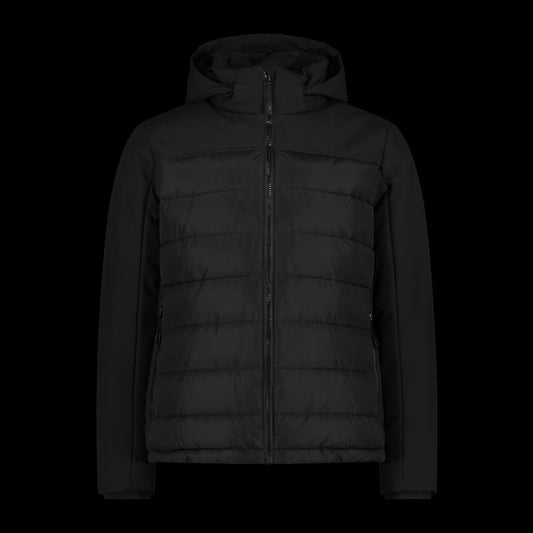 CMP men's winter jacket with hood, sports, insulated, black (34K0147/E910) CMP