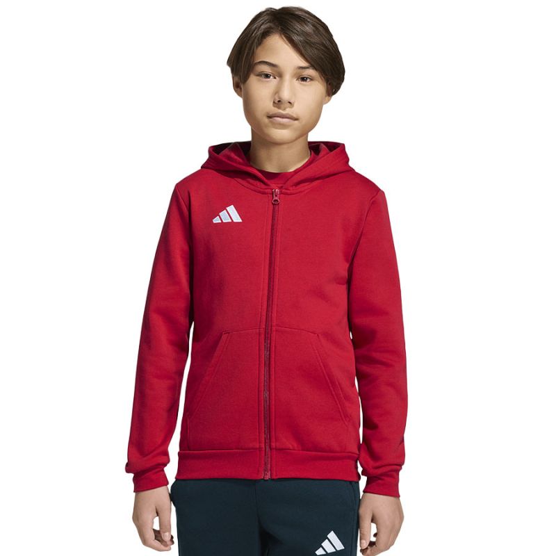 adidas Entrada 26 Full Zip Hoodie for Kids Red KH1781 To be categorized Your Sports Performance
