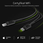 GREEN CELL CABLE KABGC07 GC POWER STREAM USB-C - LIGHTNING 100CM (MFI CERTIFIED) Kable i adaptery/Kable USB Your Sports Performance