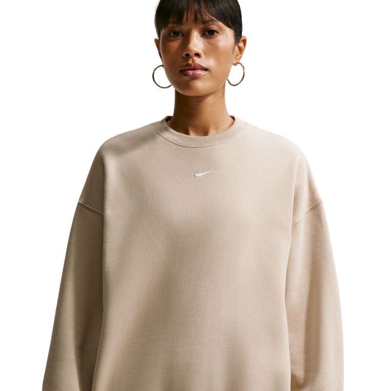 Women's Nike Studio Fleece Cream Sweatshirt IM8082 236
