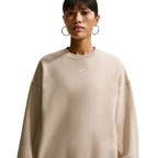 Women's Nike Studio Fleece Cream Sweatshirt IM8082 236