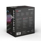 SAVIO SET OF 4 ARGB FANS 120 MM WITH CONTROLLER AND REMOTE CONTROL FAN-01 Chłodzenie/Chłodzenie - wentylatory Your Sports Performance