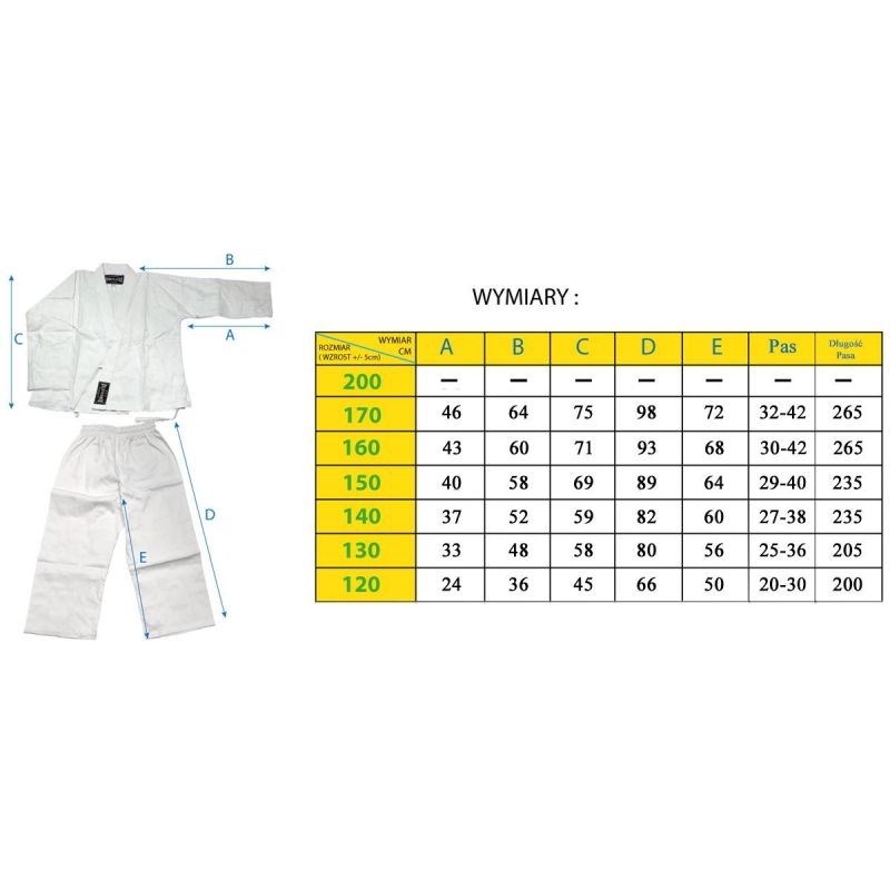 KIMONO ENERO PROFESSIONAL KARATE 130CM 8OZ Clothing Your Sports Performance