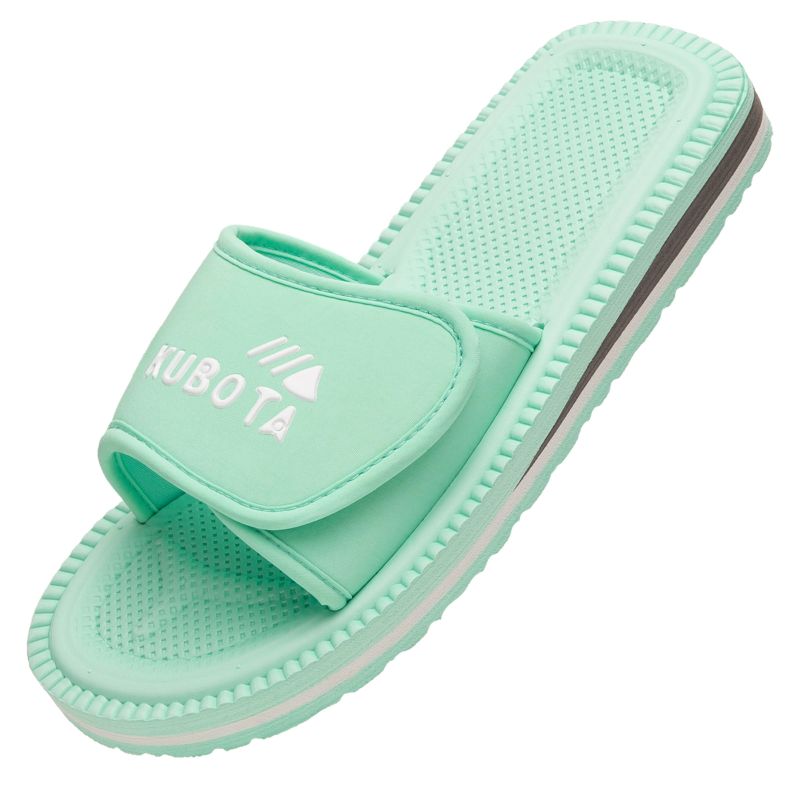 Kubota Velcro Classic Flip Flops Pastel Green K25SS-100-001-17-1 Kubota