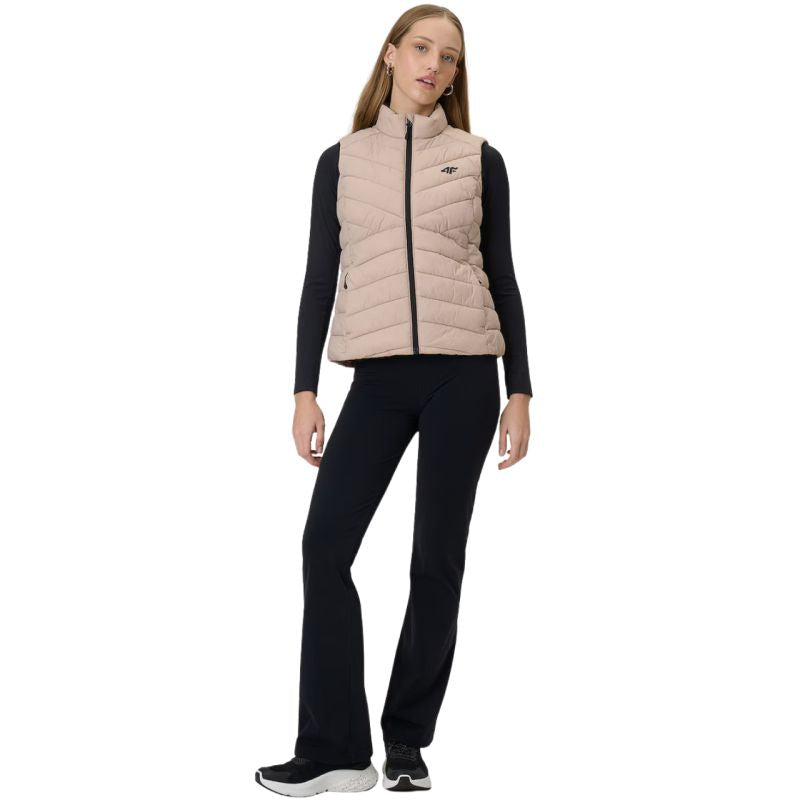 Women's vest 4F F347 beige 4FWSS26TVJAF347 83S