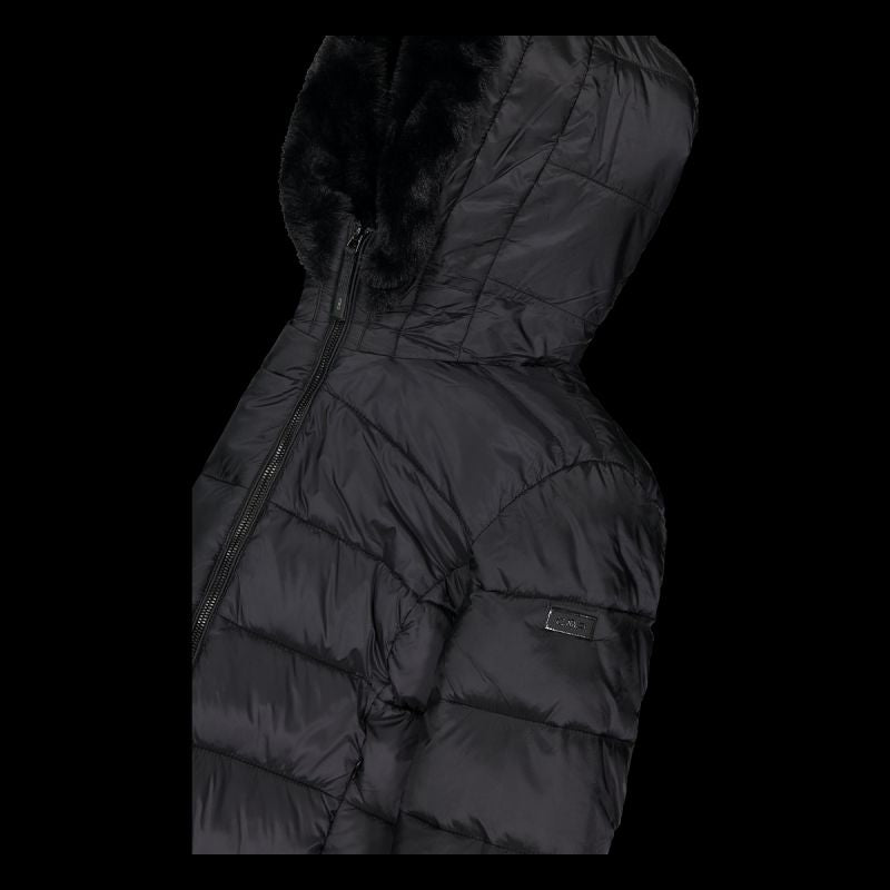 CMP women's winter jacket with hood, sports, insulated, black (34K0036F/U901) CMP