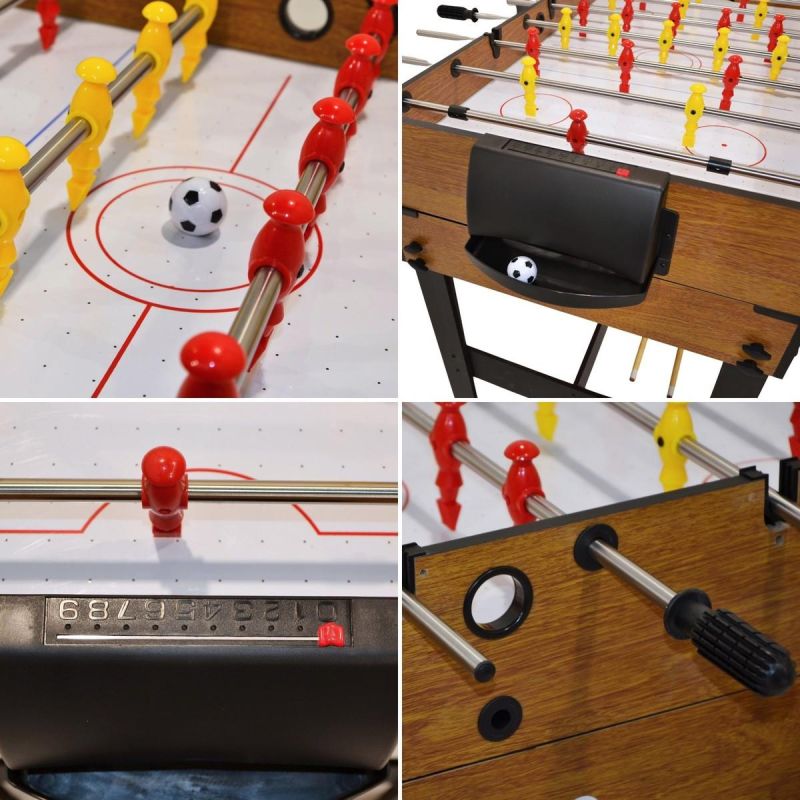3-in-1 WOODEN TABLE FOR FOOTBALL, BILLIARDS, AIR HOOKUP 121x61x81CM Accessories Your Sports Performance