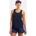 Women's Odlo ZEROWEIGHT CHILL-TEC Tank Top with Crew Neck, Navy Blue