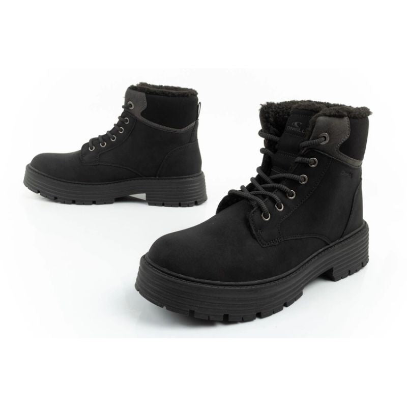 O'neill winter boots women's hiking boots, insulated ankle boots, fashionable black ONeill