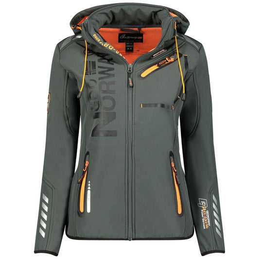Geographical Norway Reine Ass A EO DB 007 W Softshell Jacket WU8184F/GNO-Dark Gray / Orange Clothing/Outdoor/Geographical Norway 4F
