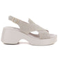 Women's beige leather platform sandals S.Barski 7005 S.Barski