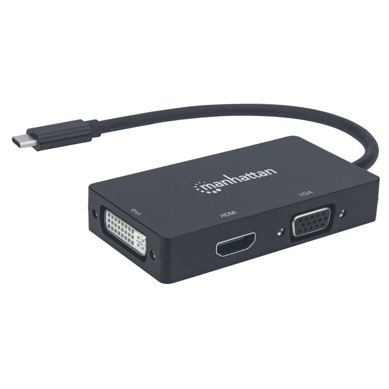 MANHATTAN ADAPTER MULTIPORT USB-C 3.1 TO HDMI/DVI/VGA M/F Kable i adaptery/Adaptery, przejściówki Your Sports Performance