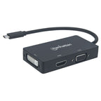 MANHATTAN ADAPTER MULTIPORT USB-C 3.1 TO HDMI/DVI/VGA M/F Kable i adaptery/Adaptery, przejściówki Your Sports Performance