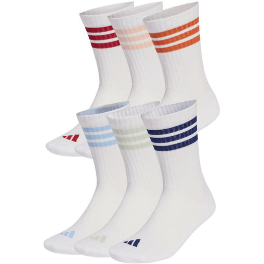 Adidas 3-Stripes Essentials Cushioned Crew 6 Pack Socks White KE5493 In preparation Your Sports Performance