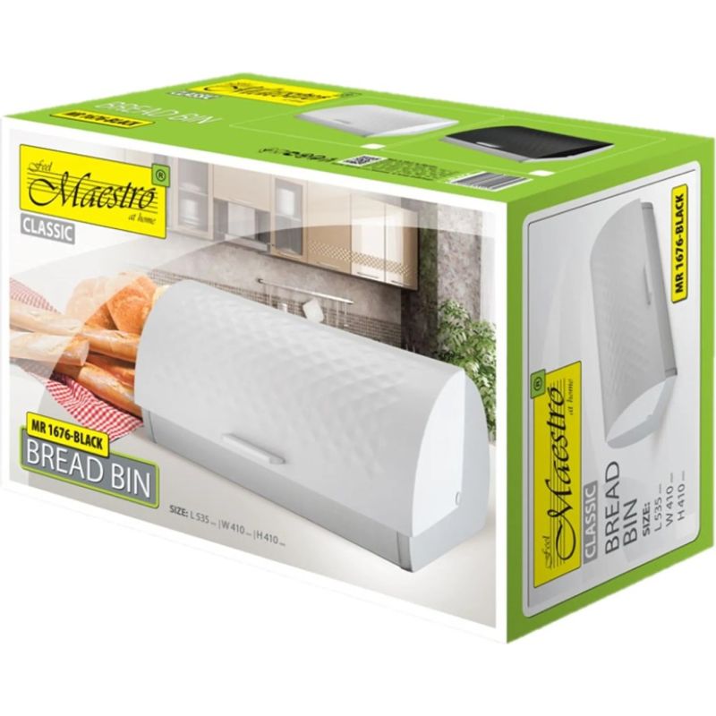 Bread box MR-1676-WHITE MAESTRO AGD - Produkty/Pojemniki na żywność (z metalu) Your Sports Performance
