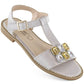 Comfortable sandals with zircons S.Barski W OLI261B, silver Footwear/Lifestyle/S.Barski Your Sports Performance