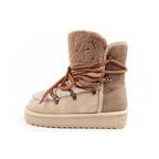 D.Franklin women's winter snow boots, fashionable fur lining, brown beige high D.Franklin