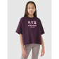 Girls' oversize printed crop top 4F 4FJRSS25TTSHF2587-50S *Kategoria tymczasowa Your Sports Performance
