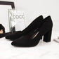 Sergio Leone W SK316A Suede Pumps on the Block Heel in Black
