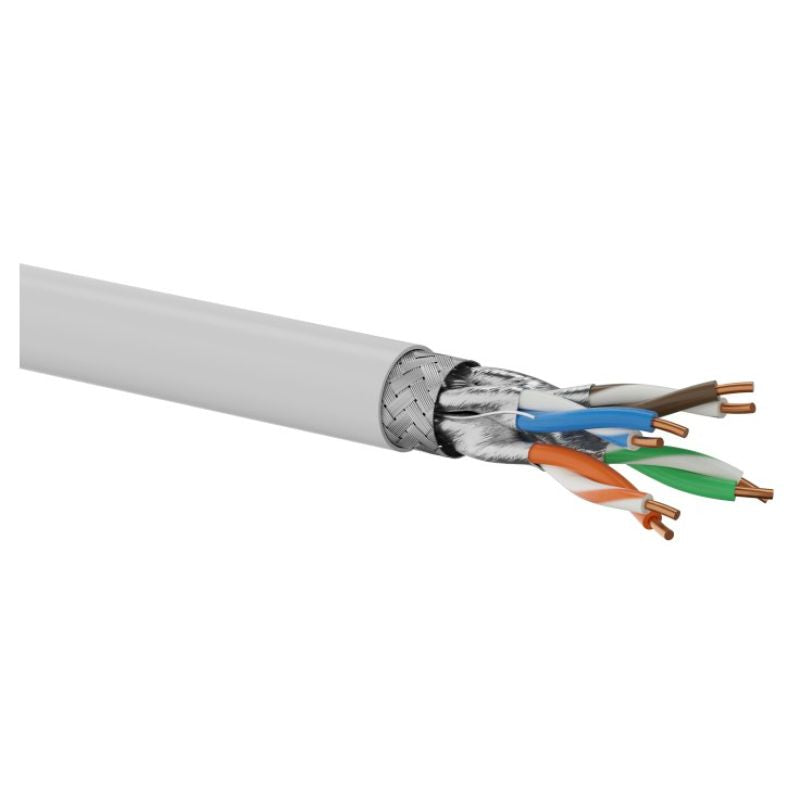 Q-LANTEC S/FTP cat.6A network cable, twisted pair, LSOH, Dca 4x2x23 AWG, 10Gb/s, gray, 500m (KIS6ALSOH500DQ) Kable, gniazda i wtyki/Kable sieciowe Your Sports Performance