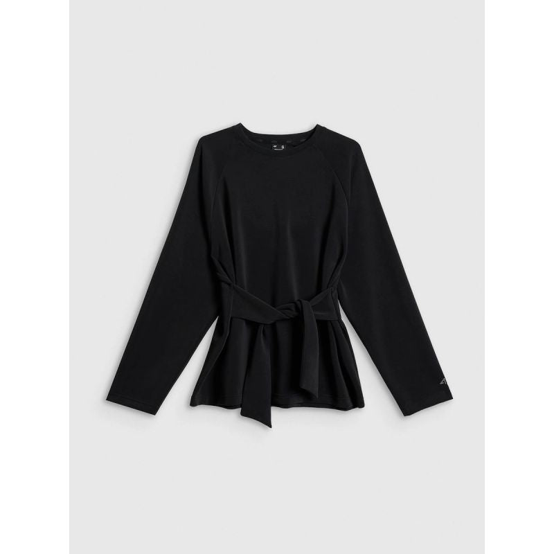 Women's regular sweatshirt with ties and modal 4F 4FRSS26TSWSF2784-20S