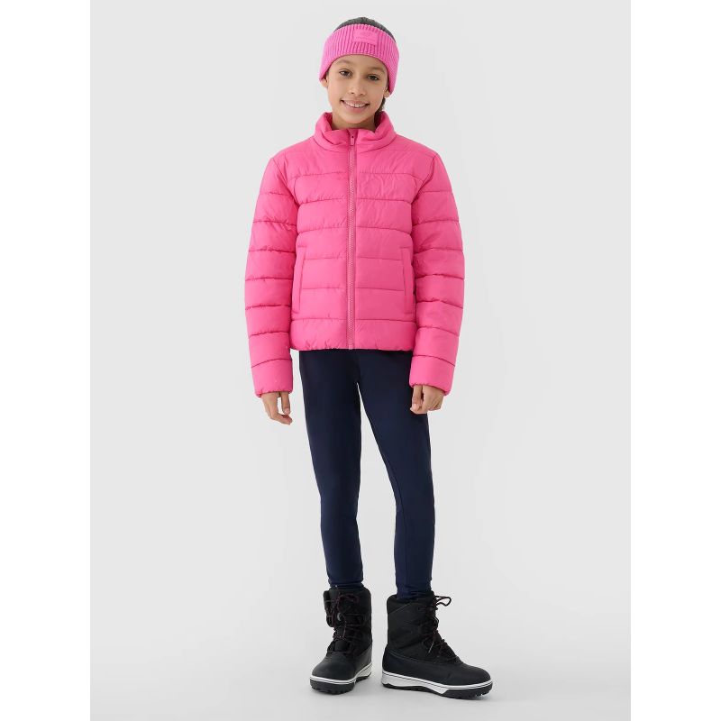 Girls' down jacket with synthetic filling 4F 4FJWSS25TDJAF515-54S *Kategoria tymczasowa Your Sports Performance