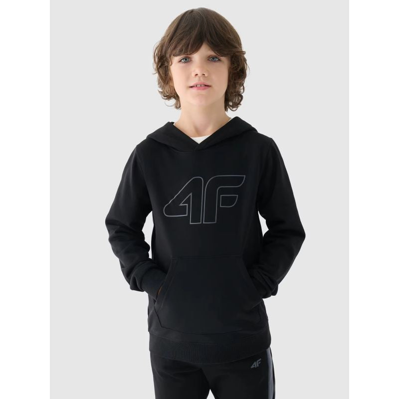 Boy's sweatshirt with hood, open, 4F Junior 4FJWMM00TSWSM1292-21S *Kategoria tymczasowa Your Sports Performance