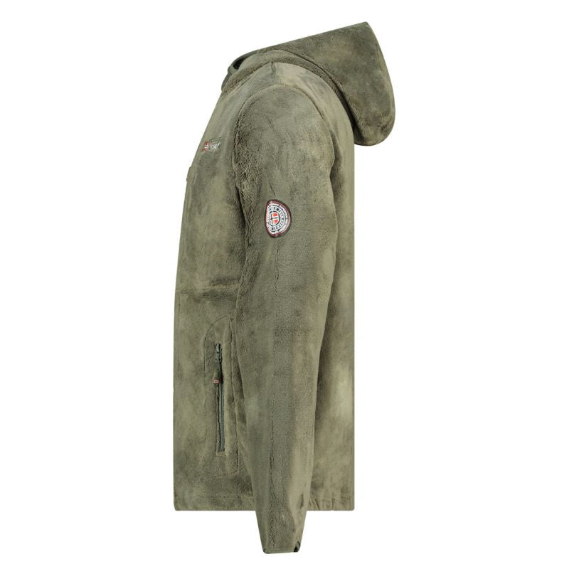 Geographical Norway UPLOAD HOOD OLIVE DB MEN 224 Men's Fleece Jacket (WY3387H/GN-OLIVE)
