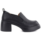 Women's black leather high-heeled shoes D&A S.Barski CR62-3525