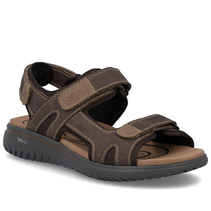 Men's brown leather sandals with Velcro Rieker 26450-26 Rieker