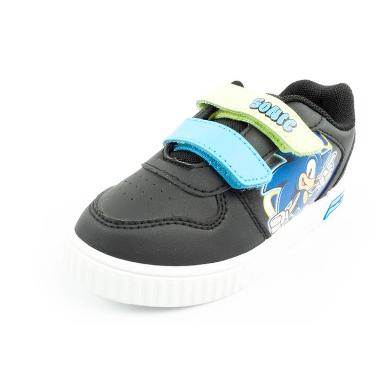 Leomil Sonic children's sports shoes, lightweight sneakers with Velcro, black Leomil