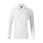 Kids Pique Polo LS Polo Shirt (White) Your Sports Performance