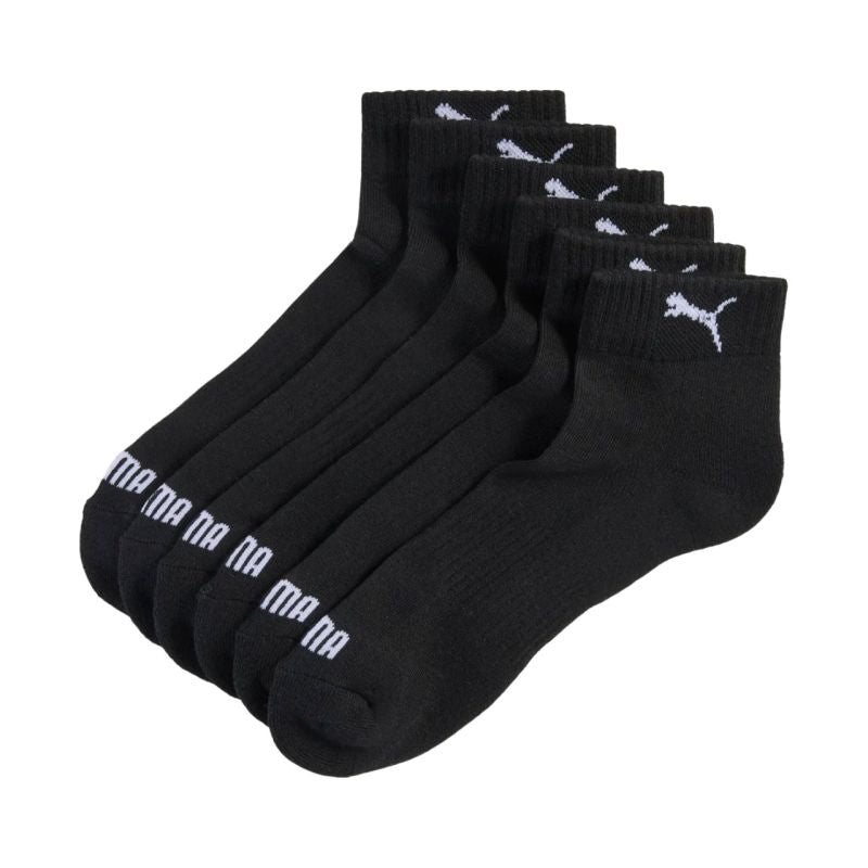Puma Cushioned Quarter Socks 3 Pack Black 938581 01