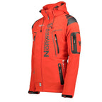 Geographical Norway Techno MEN 056 BS3 men's sports jacket with adjustable hood, waterproof, red (WU1060H/GN) In preparation Your Sports Performance