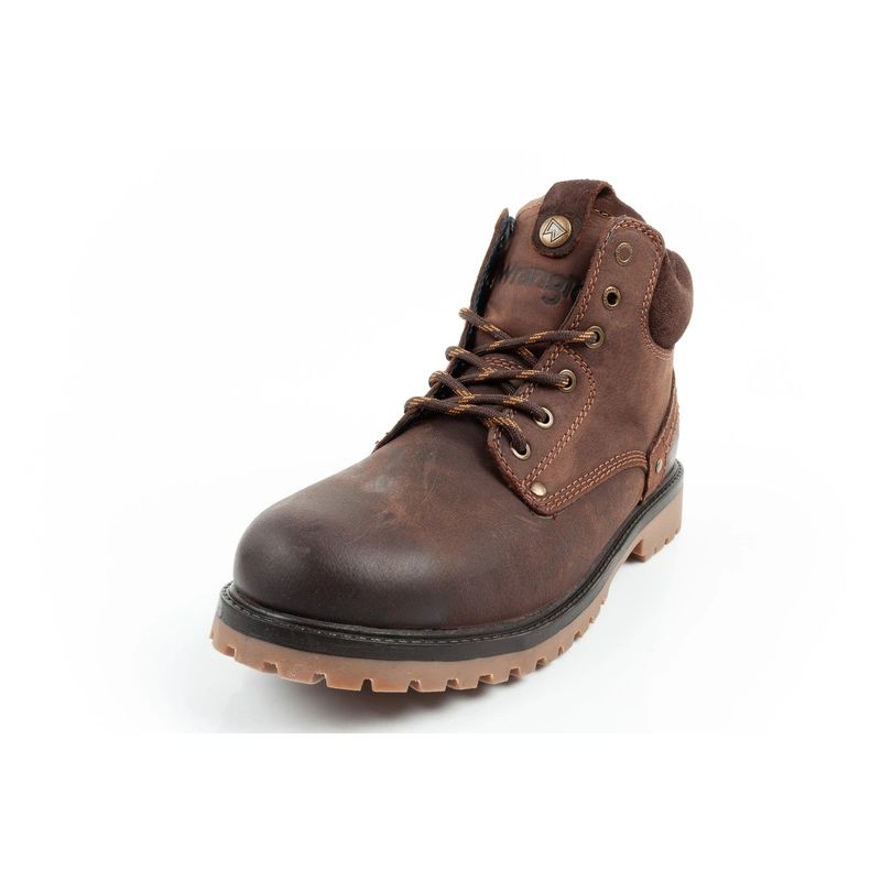 Wrangler Yuma men's boots, Chelsea boots, elegant leather, dark brown Wrangler