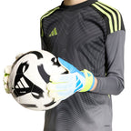 adidas Predator Training Kids' Goalkeeper Gloves White, Yellow, and Blue KA7793