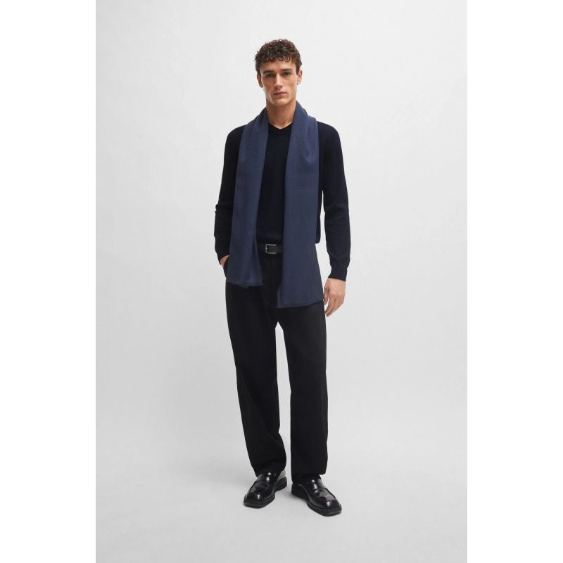 BOSS Pacello-L BLU V-Neck Sweater (50506042-404) Boss