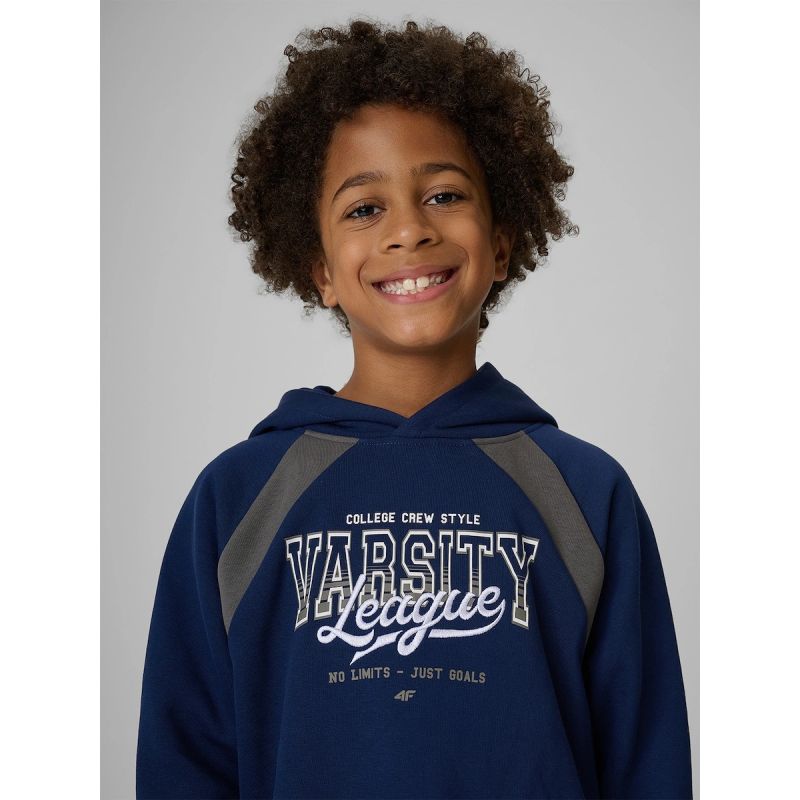 Boys' Loose-Fit Hooded Sweatshirt 4F 4FJRAW26TSWSM3193-31S