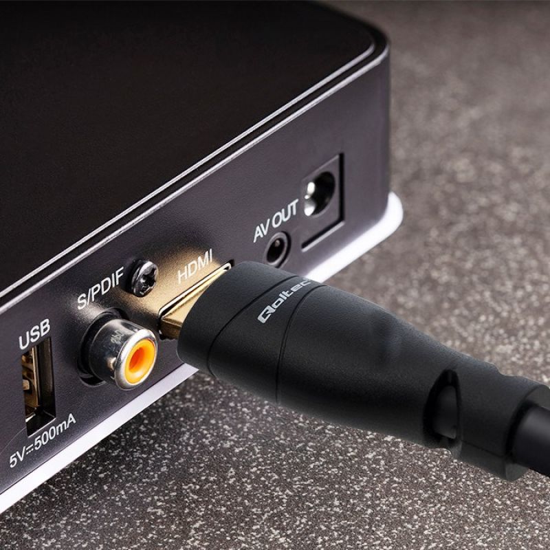 QOLTEC HDMI CABLE V2.1 ULTRA HIGH SPEED 8K | 60HZ | 26AWG | GOLD Kable i adaptery/Kable HDMI Your Sports Performance