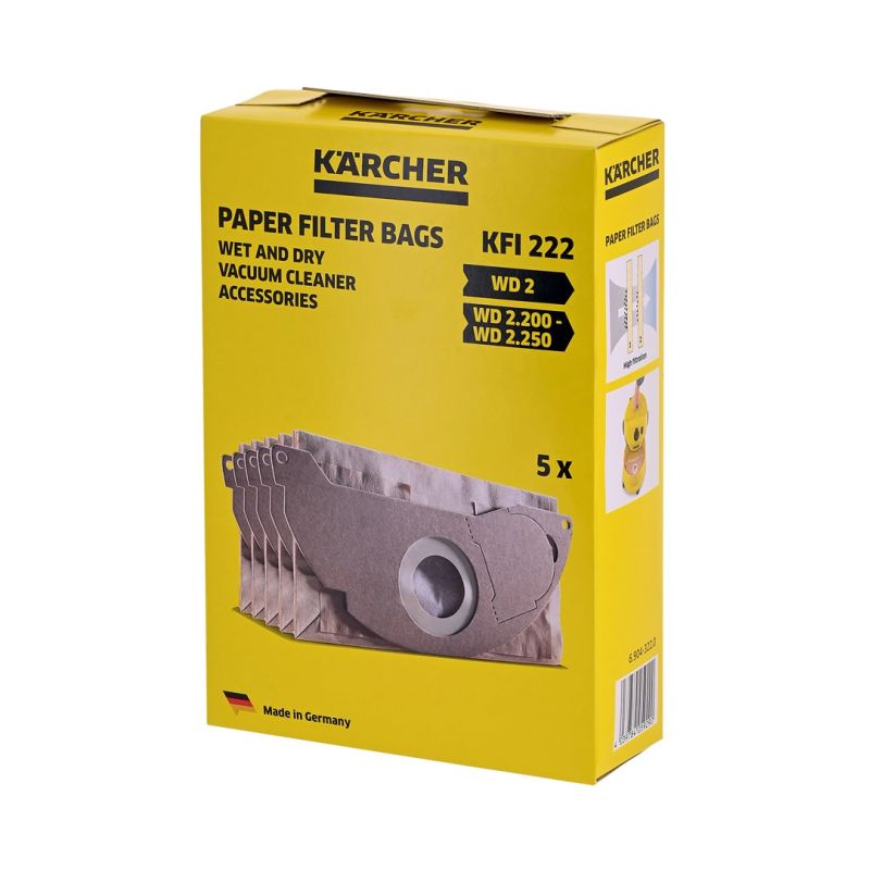 Karcher filter bags (Paper; KARCHER 6.904-322.0; 5 pcs.) AGD - Akcesoria/Do odkurzaczy - worki Your Sports Performance
