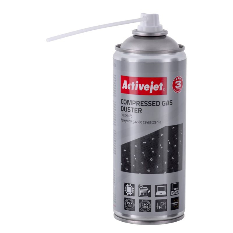 Activejet AOC-200 Compressed Air (400 ml) A must-have cleaning agent in every office. Designed for cleaning electronics, computers, laptops, smartphones, and printers. In preparation Your Sports Performance
