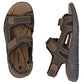 Men's brown leather sandals with Velcro Rieker 26450-26 Rieker