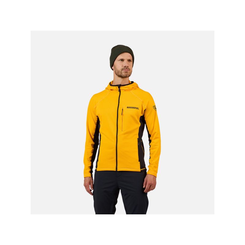 ROSSIGNOL BLACKSIDE MIX FZH FLEECE men's sweatshirt yellow