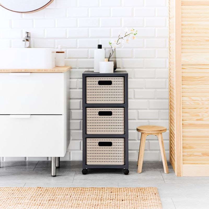 ROTHO Large bookcase with 3 drawers COUNTRY anthracite Dla zwierząt/Miski, pojemniki i poidełka (uniwersalne) Your Sports Performance