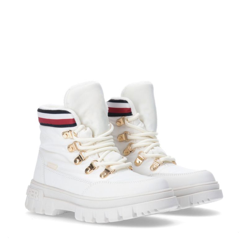 Tommy Hilfiger Lace-Up Bootie Ivory W T3A5-33062-1047101-101 Footwear/Lifestyle/Tommy Hilfiger Tommy Hilfiger